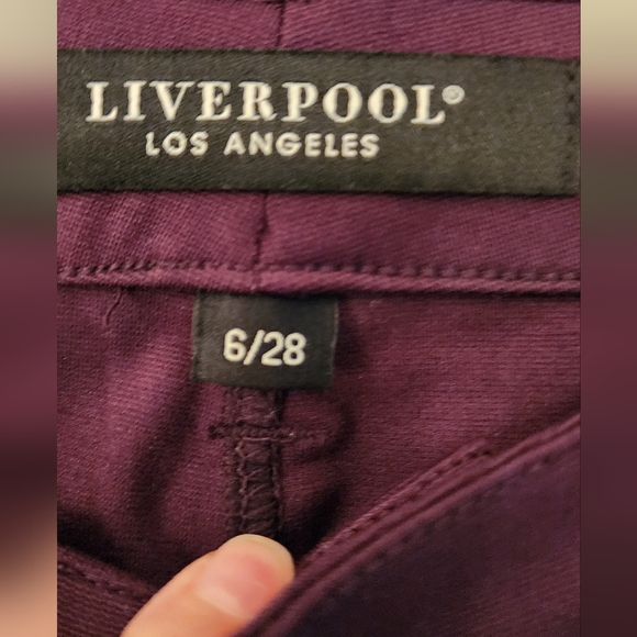 Liverpool New Skinny Ponte Knit Stretch pant in Aubergine - Picture 12 of 16
